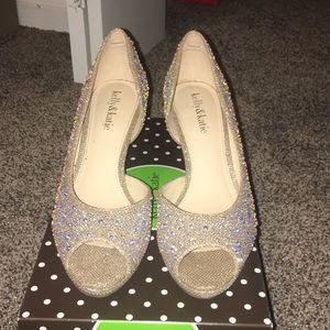 CHAMPAGNE GOLD PROM SHOES